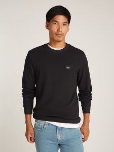 calvin-klein-jeans-miesten-paita-woven-tap-waffle-ls-tee-musta-1