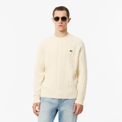 lacoste-miesten-neulepusero-cable-knit-carded-wool-crew-neck-sweater-luonnonvalkoinen-1