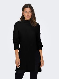 only-naisten-pitka-neule-onlkatia-ls-long-slit-highneck-musta-1