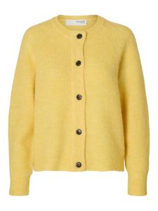 selected-femme-naisten-neuletakki-lulu-ls-knit-short-cardigan-keltainen-1