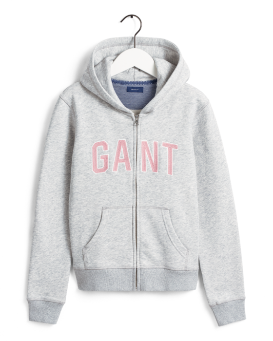 gant logo full zip hoodie