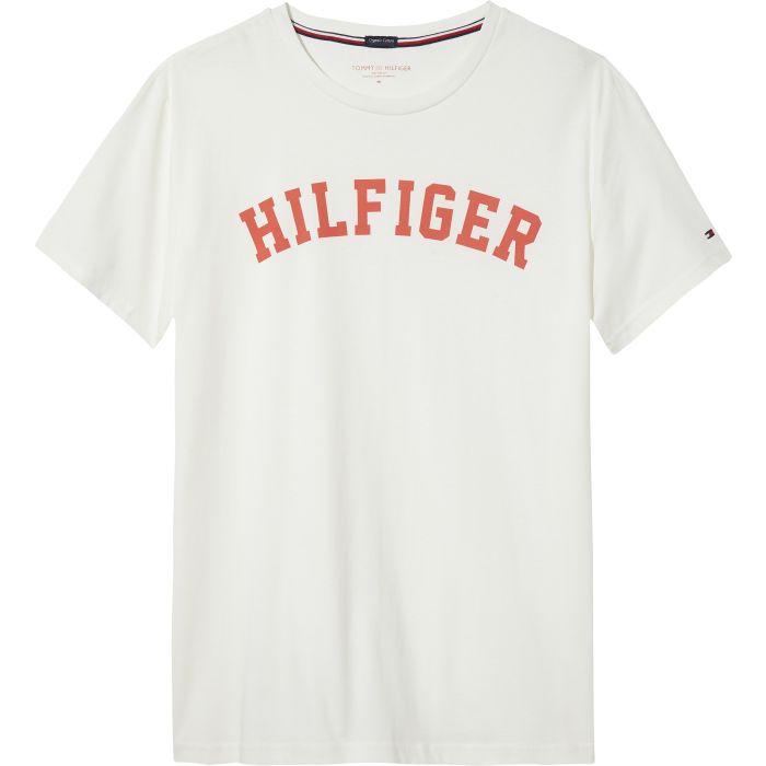 Tommy Hilfiger Miesten T-Paita, Logo Valkoinen - Kekäle - Kekäle