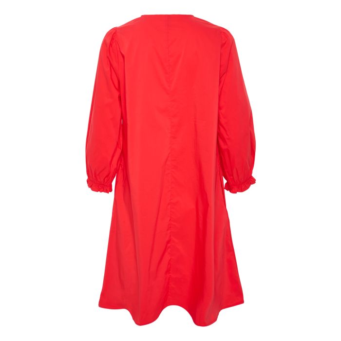 culture-naisten-mekko-antoinett-short-3-4-dress-punainen-4
