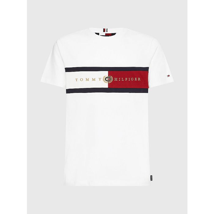 Tommy Hilfiger Miesten T-paita ICON INSERT TEE Valkoinen - Kekäle