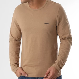 Hugo Boss Miesten T-paita K LS SHIRT CLASSIC Keskiruskea