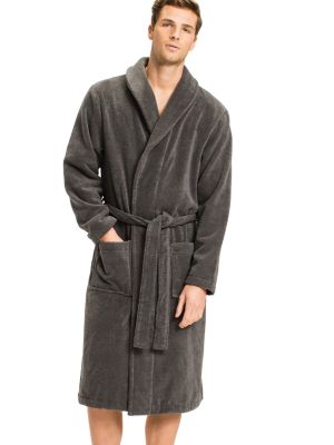 Tommy Hilfiger, Miesten Kylpytakki, Icon Bathrobe Nos  Tummanharmaa