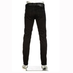 Alberto Miesten Farkut, PIPE 1572 BLACK JEANS Musta