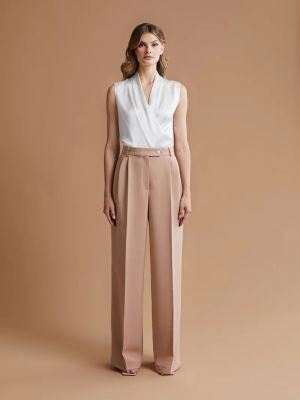 Andiata naisten housut, GYTTA TROUSERS Beige