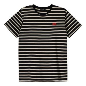 Billebeino miesten t-paita, BRICK STRIPED T-SHIRT Raidallinen Musta