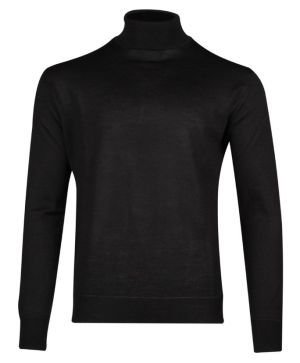 Black Blue Miesten Neulepusero, BASIC TURTLENECK Musta