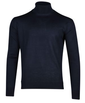 Black Blue Miesten Neulepusero, BASIC TURTLENECK Tummansininen