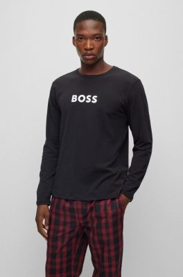 Hugo Boss Miesten Pyjamat, EASY LONG SET Musta