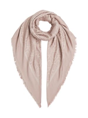 Calvin Klein Accessories naisten huivi,DIAGONAL MONOGRAM JACQUARD SCARF Kitti