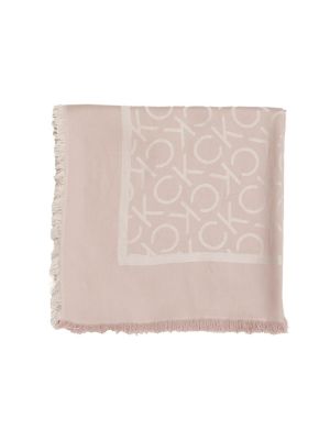 Calvin Klein Accessories naisten huivi,DIAGONAL MONOGRAM JACQUARD SCARF Kitti