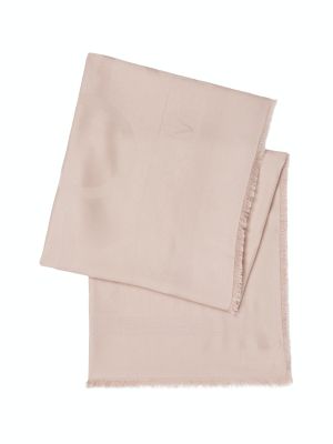 Calvin Klein Accessories Naisten Huivi, LARGE MONOGRAM JACQUARD SCARF Vaalea Beige