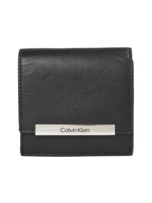 Calvin Klein Accessories Naisten Lompakko, CK LINEAR SM TRIFOLD Musta