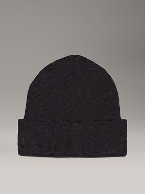 Calvin Klein Accessories Naisten Pipo, CK MONOGRAM EMBRO BEANIE Musta