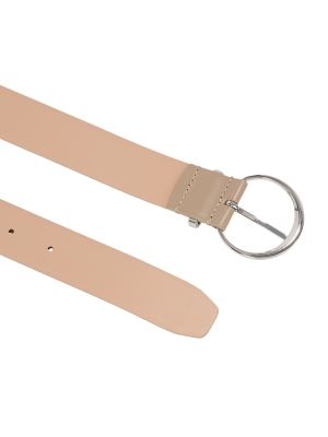 Calvin Klein Accessories Naisten Vyö, MUST RND BUCKLE BELT 3.0 Vaalea Beige