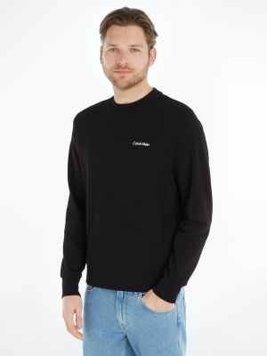 Calvin Klein Jeans Miesten Collegepaita, MICRO LOGO REPREVE SWEATSHIRT NS Musta