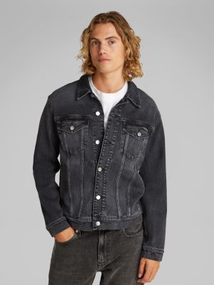 Calvin Klein Jeans miesten farkkutakki, SLIM DENIM JACKET BLACK Musta