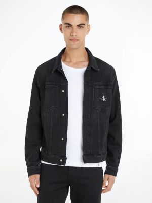 Calvin Klein Jeans Miesten Farkkutakki, SLIM DENIM JACKET Musta