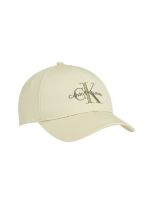 Calvin Klein Jeans Miesten Lippis, MONOGRAM CAP Luonnonvalkoinen