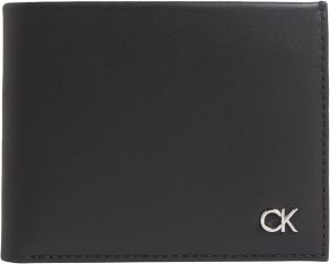 Calvin Klein Jeans Miesten Lompakko, METAL CK BIFOLD 6CC W/BILL Musta