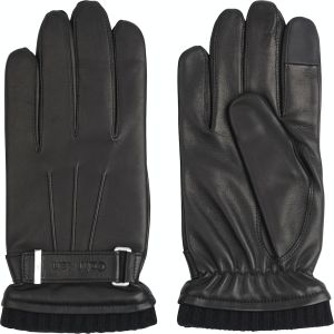 Calvin Klein Jeans Miesten Nahkakäsineet, LEATHER RIVET GLOVES  Musta