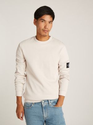 Calvin Klein Jeans Miesten Paita, MONOLOGO BADGE WAFFLE LS TEE Beige