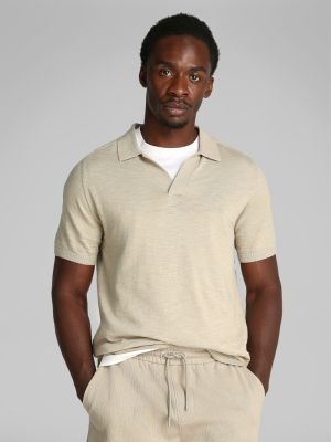 Calvin Klein Jeans miesten pikeepaita, KNITTED SLUB TEXTURE POLO Beige