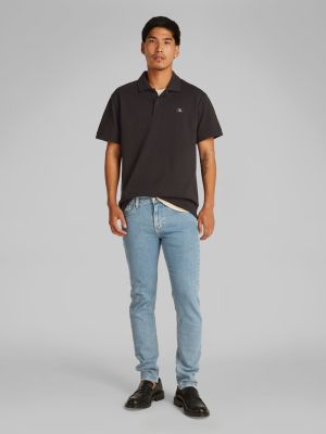 Calvin Klein Jeans miesten pikeepaita, WOVEN LABEL POLO Musta