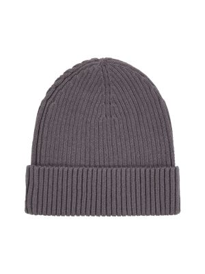 Calvin Klein Jeans Miesten Pipo, CLASSIC COTTON RIB BEANIE Tummanharmaa