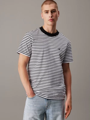 Calvin Klein Jeans miesten t-paita, HEAVY REGULAR TEE Raidallinen Musta