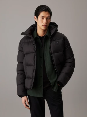 Calvin Klein Jeans Miesten Takki, HOODED QUILT PUFFER Musta