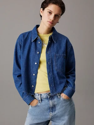 Calvin Klein Jeans naisten farkkupaita, CROPPED DAD DENIM SHIRT Indigo