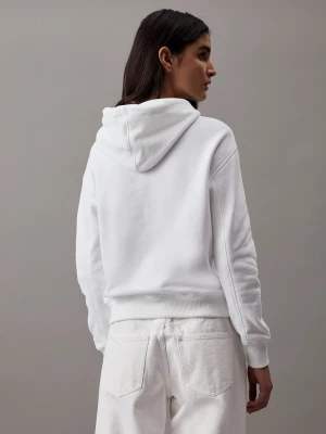 Calvin Klein Jeans naisten huppari, CK EMBROIDERY HOODIE Valkoinen