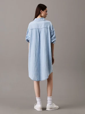 Calvin Klein Jeans naisten mekko, RELAXED DENIM SHIRT DRESS Vaaleansininen