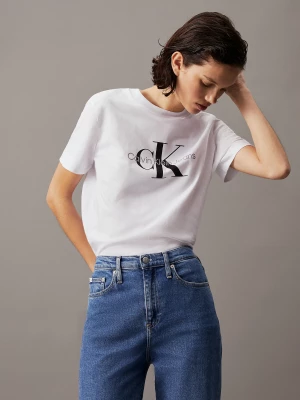 Calvin Klein Jeans Naisten T-Paita, CORE MONOLOGO Valkoinen