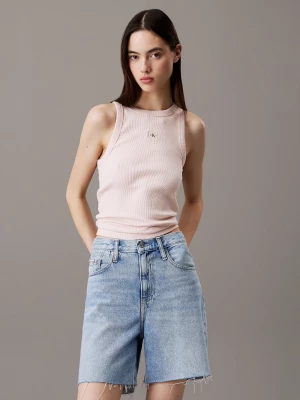 Calvin Klein Jeans naisten toppi, WOVEN LABEL RIB TANK TOP Vaaleanpunainen