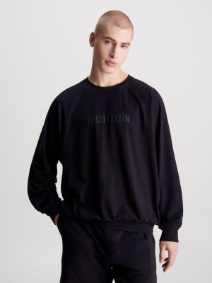 Calvin Klein Miesten Collegepaita, L/S SWEATSHIRT Musta