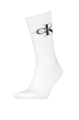 Calvin Klein Miesten Sukat, CKJ MONOGRAM SOCK NOS Valkoinen