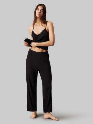 Calvin Klein Naisten Pyjamahousut, CK PANT MODAL Musta