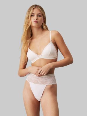 Calvin Klein Naisten Rintaliivit, LIGHTLY LINED TRIANGLE Luonnonvalkoinen