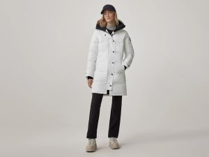 Canada Goose Naisten Untuvatakki, SHELBURNE PARKA-CR BLACK LABEL Valkoinen