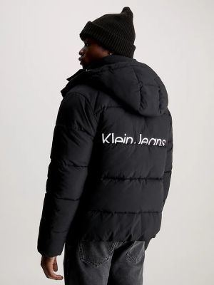 Calvin Klein Jeans Miesten Takki, ESSENTIALS NON DOWN LOGO JACKET Musta