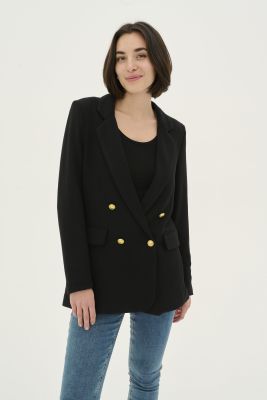 Culture Naisten Bleiseri, AD-EVA CLASSIC BLAZER Black