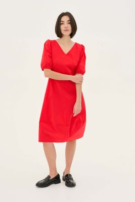 CULTURE, Naisten Mekko, ANTOINETT SS DRESS Fiery Red