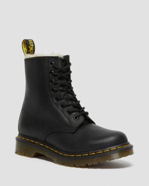 Dr. Martens Naisten kengät 1460 Serena Black Burnished Wyoming Musta