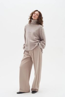 Inwear Naisten Neulepaita, JAXY TURTLENECK REFINED Ruskeanharmaa