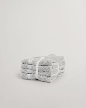 Gant Käsipyyhkeet, K-PREMIUM TOWEL 30X30 4-PACK Vaaleanharmaa